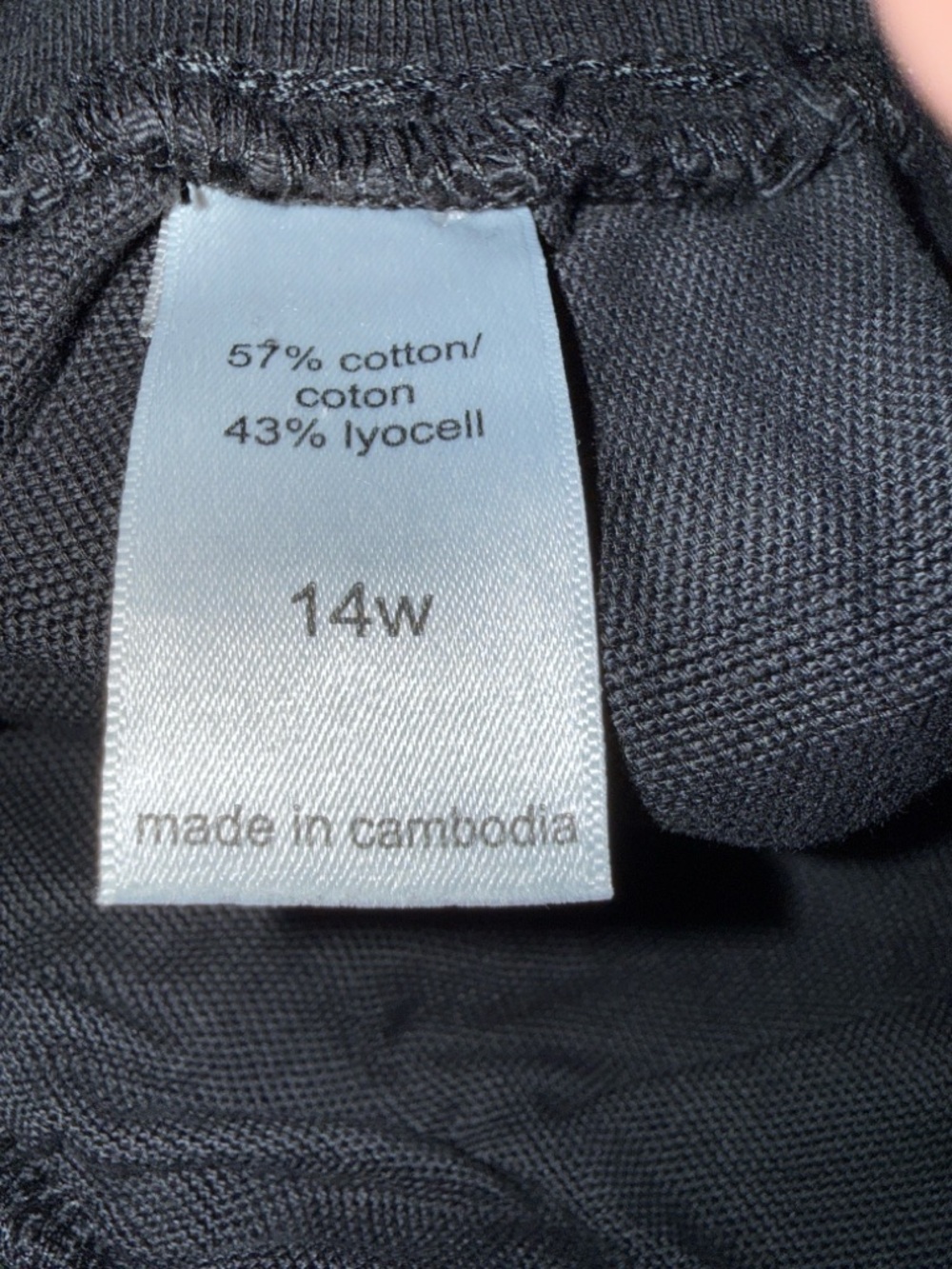 Maurices Weekender Pants 14W Black Pull On Capri Elastic Waist Lyocell Blend - Picture 9 of 9